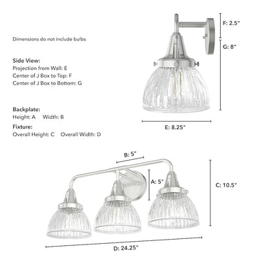 Hunter Lighting 19-HL12 Cypress Grove 3 Light Vanity 8