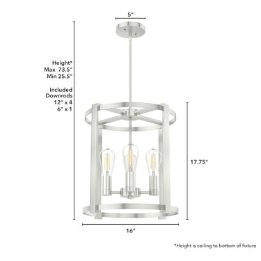Hunter Lighting 19-HL2 Astwood 4 Light Chandelier 13