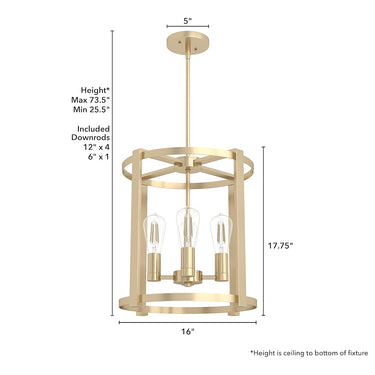 Hunter Lighting 19-HL2 Astwood 4 Light Chandelier 6