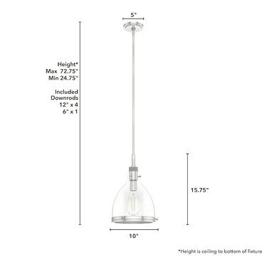 Hunter Lighting 19-HL26 Van Nuys 1 Light Pendant 28