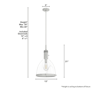 Hunter Lighting 19-HL26 Van Nuys 1 Light Pendant 34