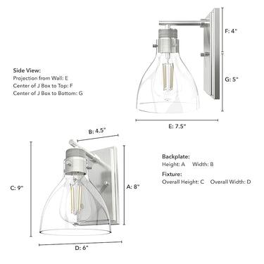 Hunter Lighting 19-HL27 Van Nuys 1 Light Wall Sconce 11