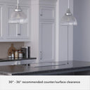Hunter Lighting 19-HL9 Cypress Grove 1 Light Pendant in Brushed Nickel - Clear Holophane 14