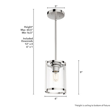 Hunter Lighting 1900 Astwood 1 Light Mini Pendant 16