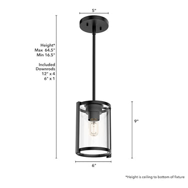 Hunter Lighting 1900 Astwood 1 Light Mini Pendant 7