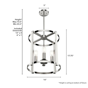 Hunter Lighting 1900-HL Astwood 4 Light Chandelier 15