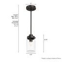 Hunter Lighting 1900-HL1 Devon Park 1 Light Mini Pendant 14