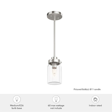 Hunter Lighting 1900-HL1 Devon Park 1 Light Mini Pendant 9