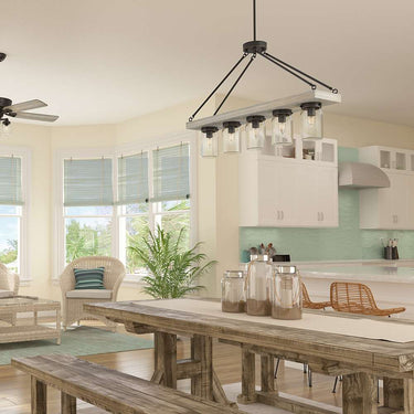 Hunter Lighting 1900-HL2 Devon Park 5 Light Linear Chandelier 15