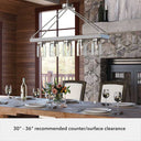 Hunter Lighting 1900-HL2 Devon Park 5 Light Linear Chandelier 18