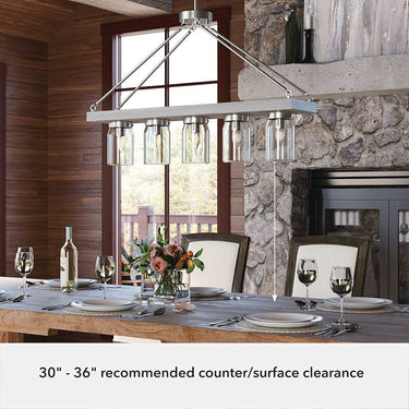 Hunter Lighting 1900-HL2 Devon Park 5 Light Linear Chandelier 18