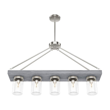 Hunter Lighting 1900-HL2 Devon Park 5 Light Linear Chandelier 1