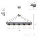 Hunter Lighting 1900-HL2 Devon Park 5 Light Linear Chandelier 7
