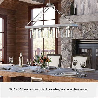 Hunter Lighting 1900-HL2 Devon Park 5 Light Linear Chandelier 9
