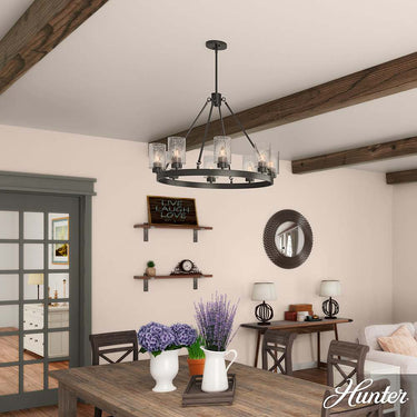Hunter Lighting 1901 Hartland 8 Light Chandelier 13