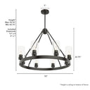 Hunter Lighting 1901 Hartland 8 Light Chandelier 14