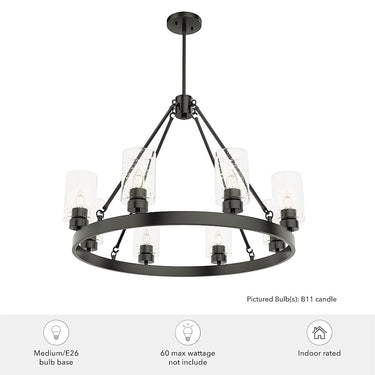 Hunter Lighting 1901 Hartland 8 Light Chandelier 15