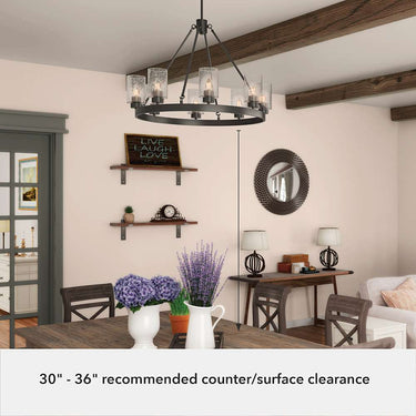 Hunter Lighting 1901 Hartland 8 Light Chandelier 16