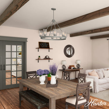 Hunter Lighting 1901 Hartland 8 Light Chandelier 6