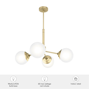 Hunter Lighting 1901-HL Hepburn 4 Light Chandelier 16