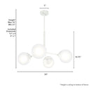 Hunter Lighting 1901-HL Hepburn 4 Light Chandelier 7