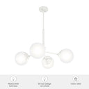 Hunter Lighting 1901-HL Hepburn 4 Light Chandelier 8