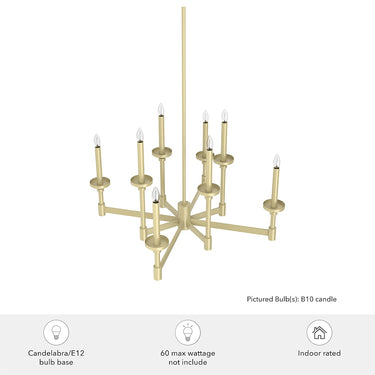 Hunter Lighting 1905 Briargrove 2-Tier 8 Light Chandelier 13