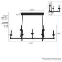 Hunter Lighting 1905-HL Donelson 7 Light Linear Chandelier 14