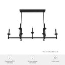 Hunter Lighting 1905-HL Donelson 7 Light Linear Chandelier 15