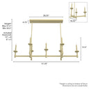 Hunter Lighting 1905-HL Donelson 7 Light Linear Chandelier 5