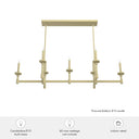 Hunter Lighting 1905-HL Donelson 7 Light Linear Chandelier 6