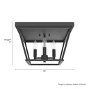 Hunter Lighting 1907-HL Laurel Ridge 4 Light Flush Mount 10