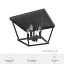 Hunter Lighting 1907-HL Laurel Ridge 4 Light Flush Mount 11