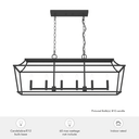 Hunter Lighting 1907 Laurel Ridge 6 Light Linear Chandelier 15