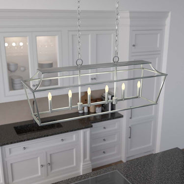 Hunter Lighting 1907 Laurel Ridge 6 Light Linear Chandelier 4