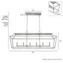 Hunter Lighting 1907 Laurel Ridge 6 Light Linear Chandelier 5