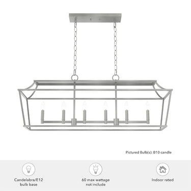 Hunter Lighting 1907 Laurel Ridge 6 Light Linear Chandelier 6