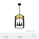 Hunter Lighting 1908 Dukestown 4 Light Lantern Pendant 12 inch 6