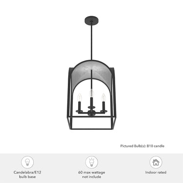 Hunter Lighting 1908-HL Dukestown 4 Light Lantern Pendant 15 in 15