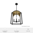 Hunter Lighting 1908-HL Dukestown 4 Light Lantern Pendant 15 in 6