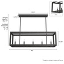 Hunter Lighting 1909-HL3 Squire Manor 5 Light Linear Chandelier 15