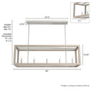 Hunter Lighting 1909-HL3 Squire Manor 5 Light Linear Chandelier 5