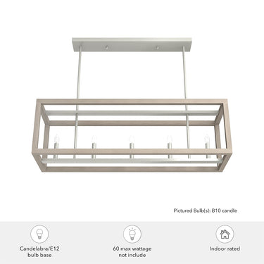 Hunter Lighting 1909-HL3 Squire Manor 5 Light Linear Chandelier 6
