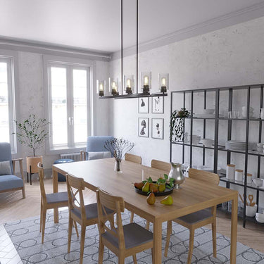 Hunter Lighting 191-HL Hartland 8 Light Linear Chandelier 12
