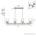Hunter Lighting 191-HL Hartland 8 Light Linear Chandelier 5