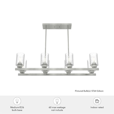 Hunter Lighting 191-HL Hartland 8 Light Linear Chandelier 6