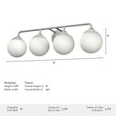 Hunter Lighting 191-HL1 Hepburn 4 Light Vanity 13