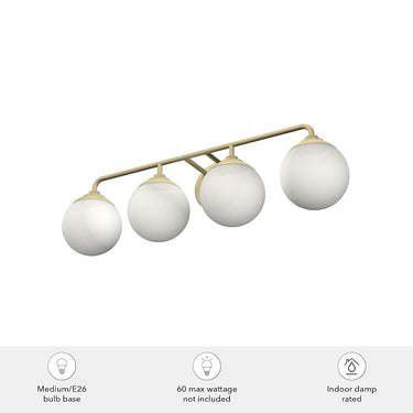 Hunter Lighting 191-HL1 Hepburn 4 Light Vanity 6