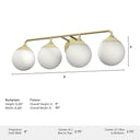 Hunter Lighting 191-HL1 Hepburn 4 Light Vanity 8