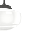 Hunter Lighting 191-HL2 Saddle Creek Shiny Cased White Glass 1 Light 10 Inch Pendant 14